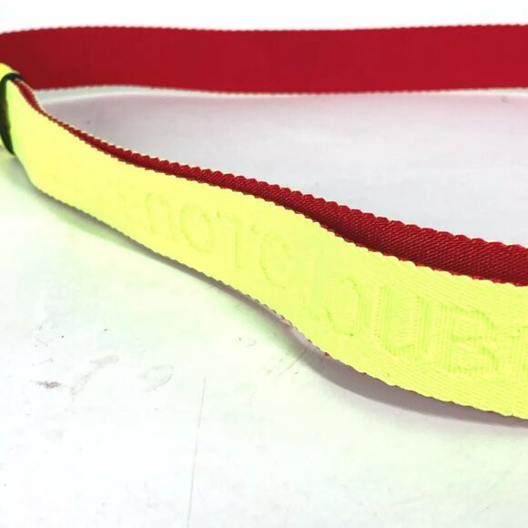 Christian Louboutin logo Buckle Accessories belt Canvas yellow Unused main image 6
